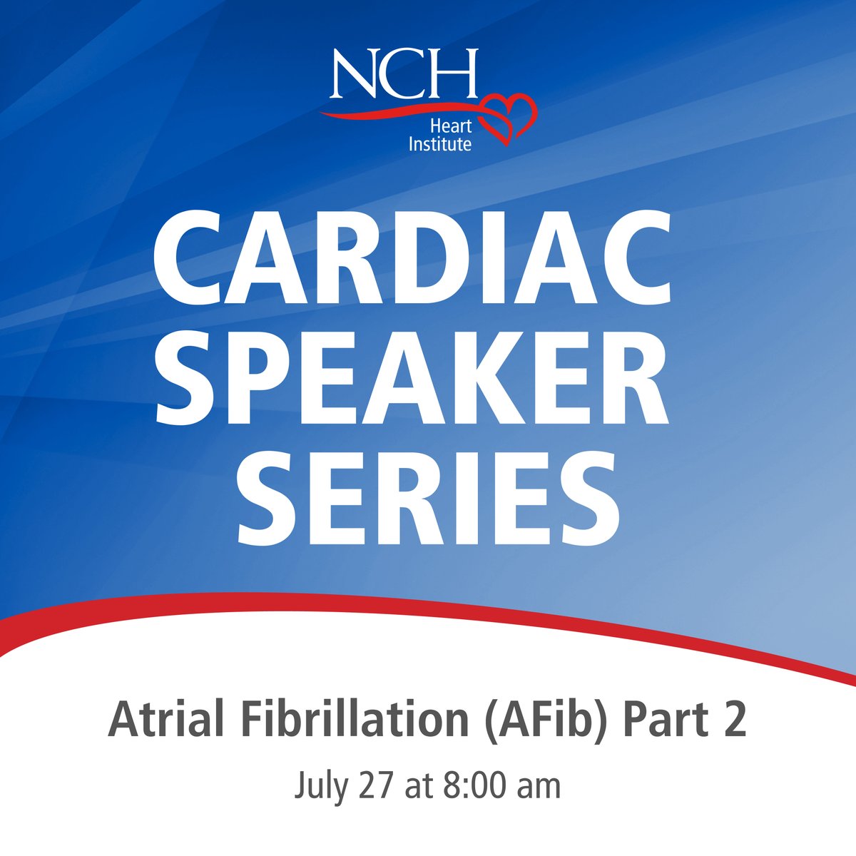Join NCH Rooney Heart Institute for Part 2 of the atrial fibrillation (AFib) webinar featuring Dr. Dinesh Sharma, Fritz and Kathy Friday Endowed Chair of Electrophysiology.

📅 Thursday, July 27 at 8 a.m.

For more information and to register, visit criticalcareinnaples.com.