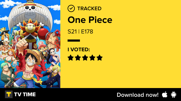 ValerioXehanort's tweet photo. I've just watched episode S21 | E178 of One Piece! #onepiece  https://t.co/3QKGVfKFqm #tvtime https://t.co/tM7q4gZXJN