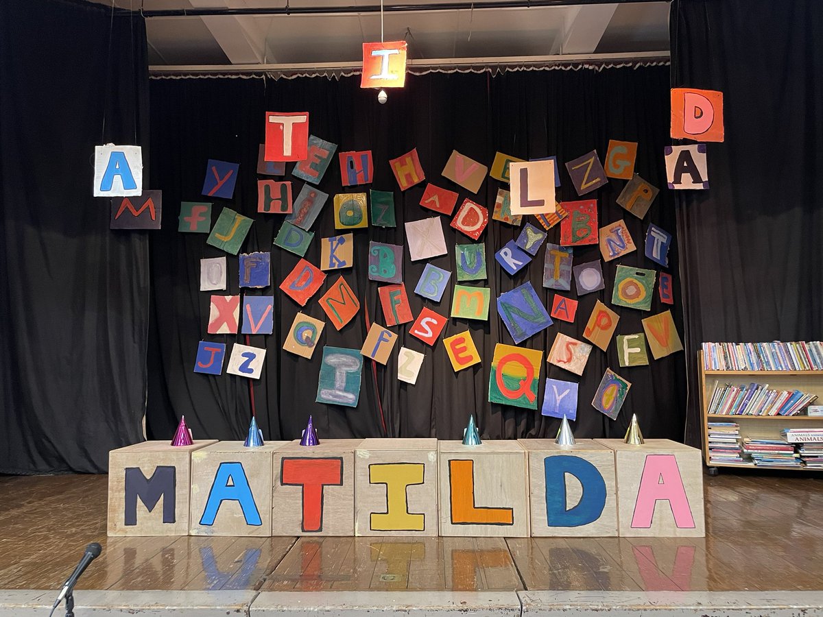 The stage is set for the Year 6 performance this evening.