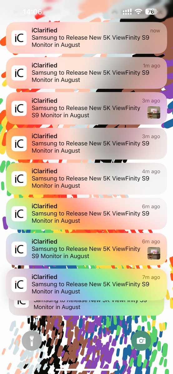 literaln's tweet photo. @iClarified What’s wrong with your notifications on the iPhone app? Every notification you send, I receive it >10 times, once every minute! https://t.co/eP0Gy8zBpn