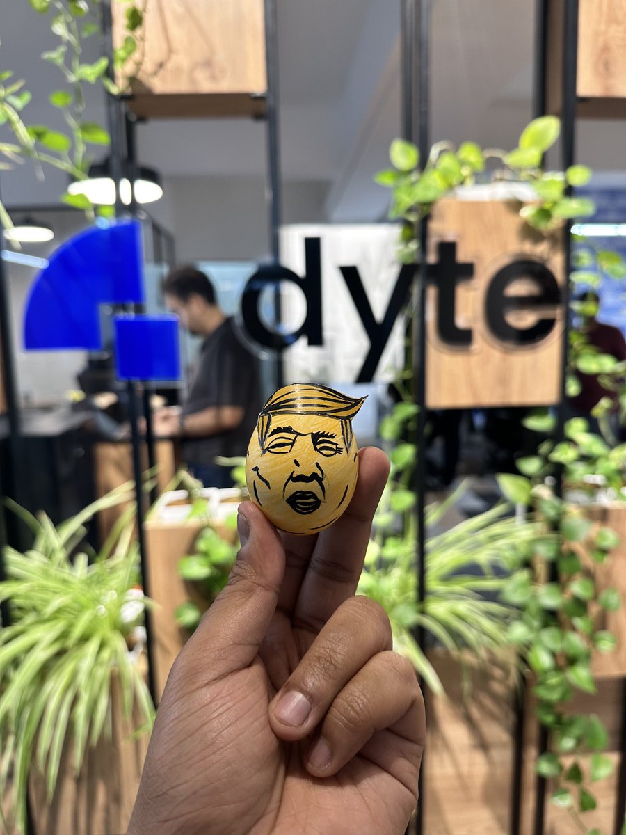 Look who decided to visit <a href="/dyte_io/">Dyte (now Cloudflare)</a> HQ? 

EggDonald!