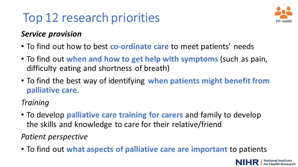 Research priorities for palliative care in head and neck cancer revealed...#palliativecare