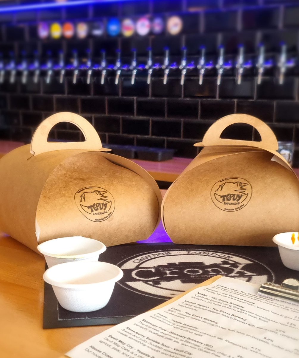 TheCronxTap's tweet photo. Ready for some Venezuelan persuasion? 🇻🇪Our friends at Tepuy Empanadas on Surrey street market will soon be making an appearance in house with their amazing food perfect with our beer 👀🍻 keep locked on socials for further info.
Keep It Cronx.🇻🇪🍻
#community #CraftBeer #Croydon https://t.co/EDErYZcDMh