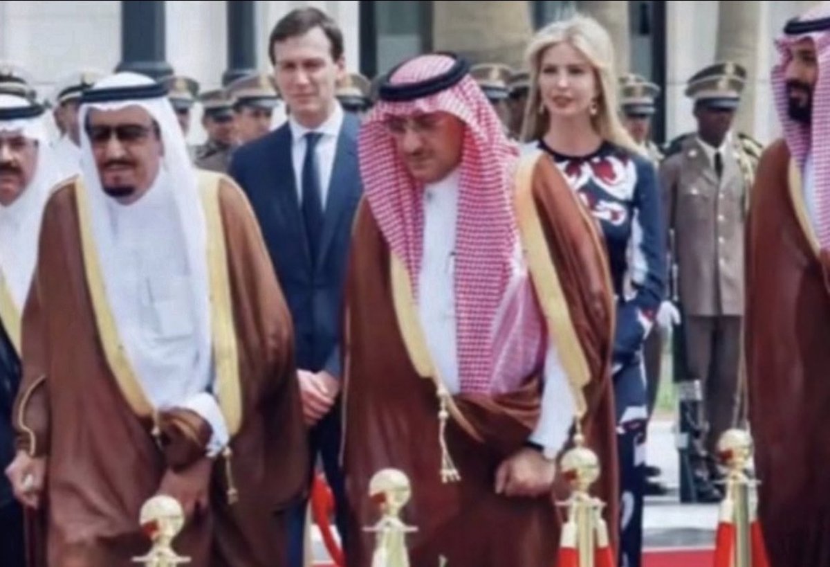 MadeInTheUSANJ's tweet photo. Raise your hand if you want to know more about the billions of dollars that Saudi Arabia gave to Ivanka, Trump and Jared Kushner.🤚🤚🤚 https://t.co/8Cu6iZkhad