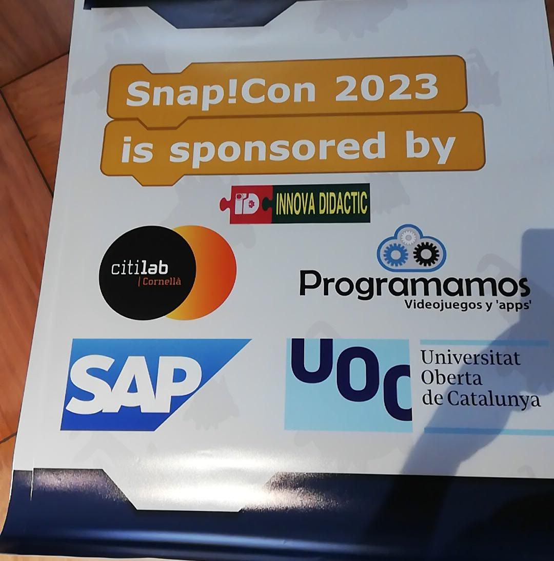 Innovadidactic's tweet photo. @Innovadidactic patrocina #SnapCon2023 .
19-20-21 de Juliol a @citilab
😀T'esperem!
👇 Ja t'has inscrit?
https://t.co/vdlriWKfz0
@SnapCloud @microblocksfun @ROBOLOT https://t.co/nYHiNJsNOC