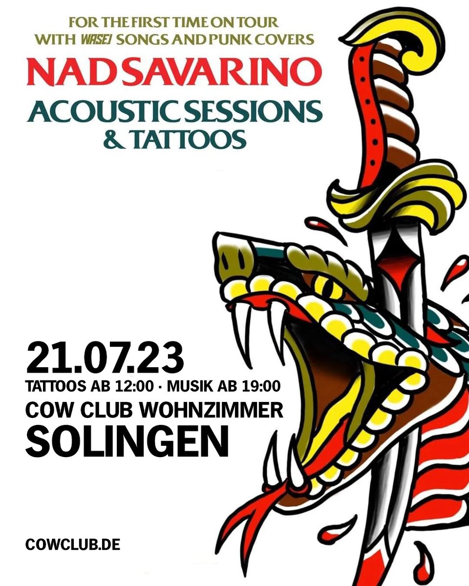 hypecitySG's tweet photo. Tattoos und Akustik-Punk im Cow Club Wohnzimmer: Lasst euch von Nad Savarino tä­to­wie­ren!
https://t.co/mzNLUnJhby https://t.co/g50s0Jv5rw