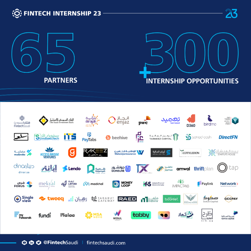 FintechSaudi's tweet photo. Fintech Saudi announces the launch of the 6th cohort of the #FintechInternship 23 program as part of its efforts to support the development of talents in the fintech industry.