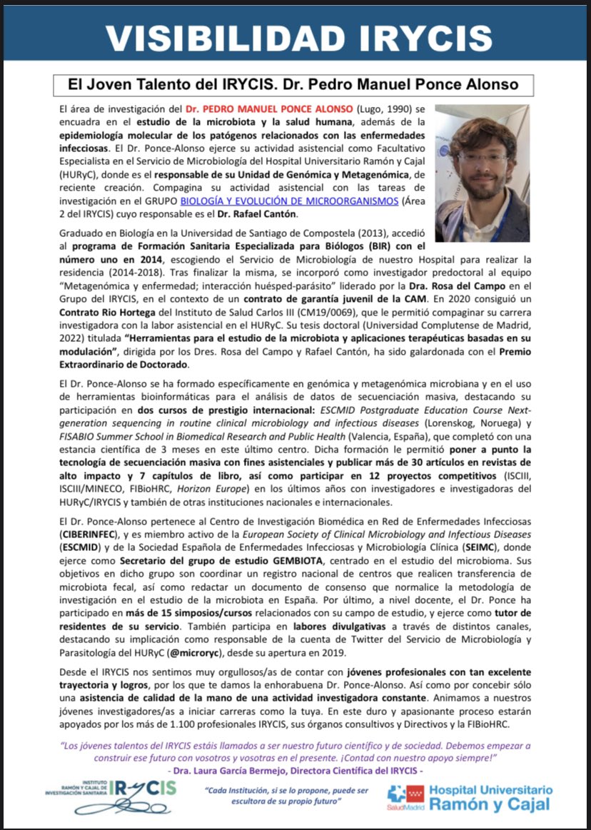 microRyC's tweet photo. Hoy felicitamos a nuestro compañero @Manuss_Ponce, recientemente galardonado con el Premio Extraordinario de Doctorado por su tesis "Herramientas para el estudio de la microbiota y aplicaciones terapéuticas basadas en su modulación", dirigida por @rosacampo y @RafaMCanton. https://t.co/hXY333rDYn
