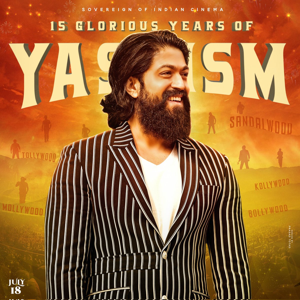 15 Years Ago On this Day First step into the Sandalwood and ' 𝐓𝐡𝐞 𝐑𝐞𝐬𝐭 𝐈𝐬 𝐇𝐢𝐬𝐭𝐨𝐫𝐲', A Journey of Struggle, Dedication,Passion & Hardwork which Inspired Millions 🔥 ' 15 Glorious Years Of YASHism ' #YashBoss #Yash19 @TheNameIsYash