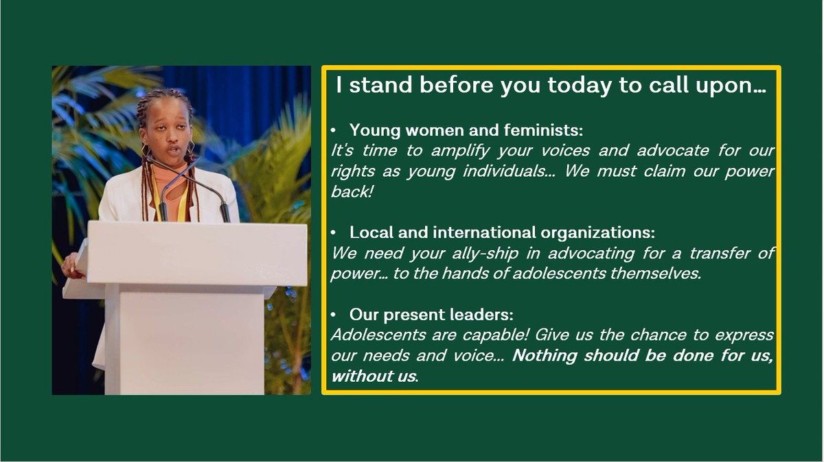 We were delighted to witness the remarkable presence of our Adolescent Champion, 17-year-old Kerlene Gaju, as she advocated for the rights of adolescents at the prestigious #WomenDeliver2023 high-level pre-conference event titled "Fostering Partnerships to Realize Bodily