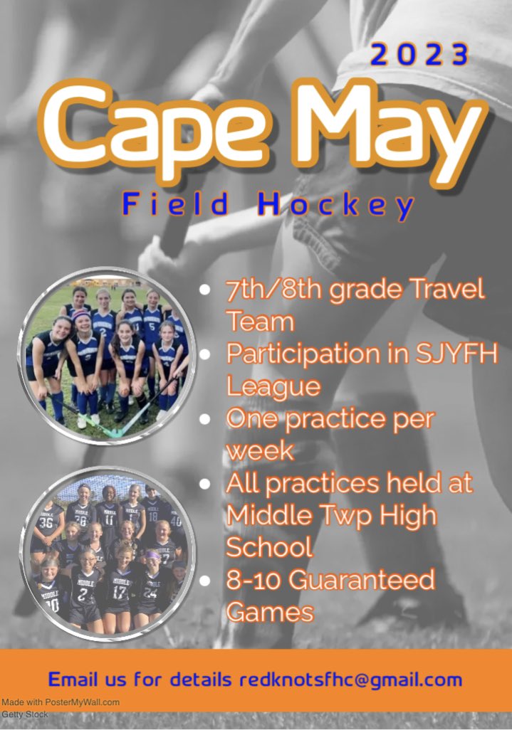 Fall travel field hockey open to any Cape May County residents!