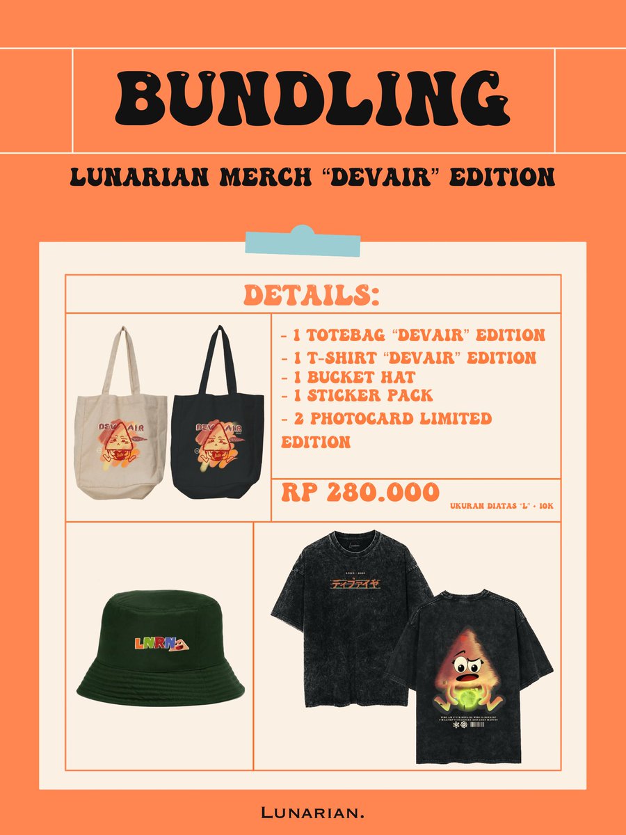 LunarianID's tweet photo. 👾 Lunarian Official Merchandise Devair Edition 👾

Kami membuka Pre-order Merchandise Lunarian Devair Edition. 

Pre-order ini di buka sampai tanggal 31 July 2023.

Untuk pemesanan? Silahkan isi form berikut. 
https://t.co/EEVtxBuTCc https://t.co/Jf6FXUJVBs