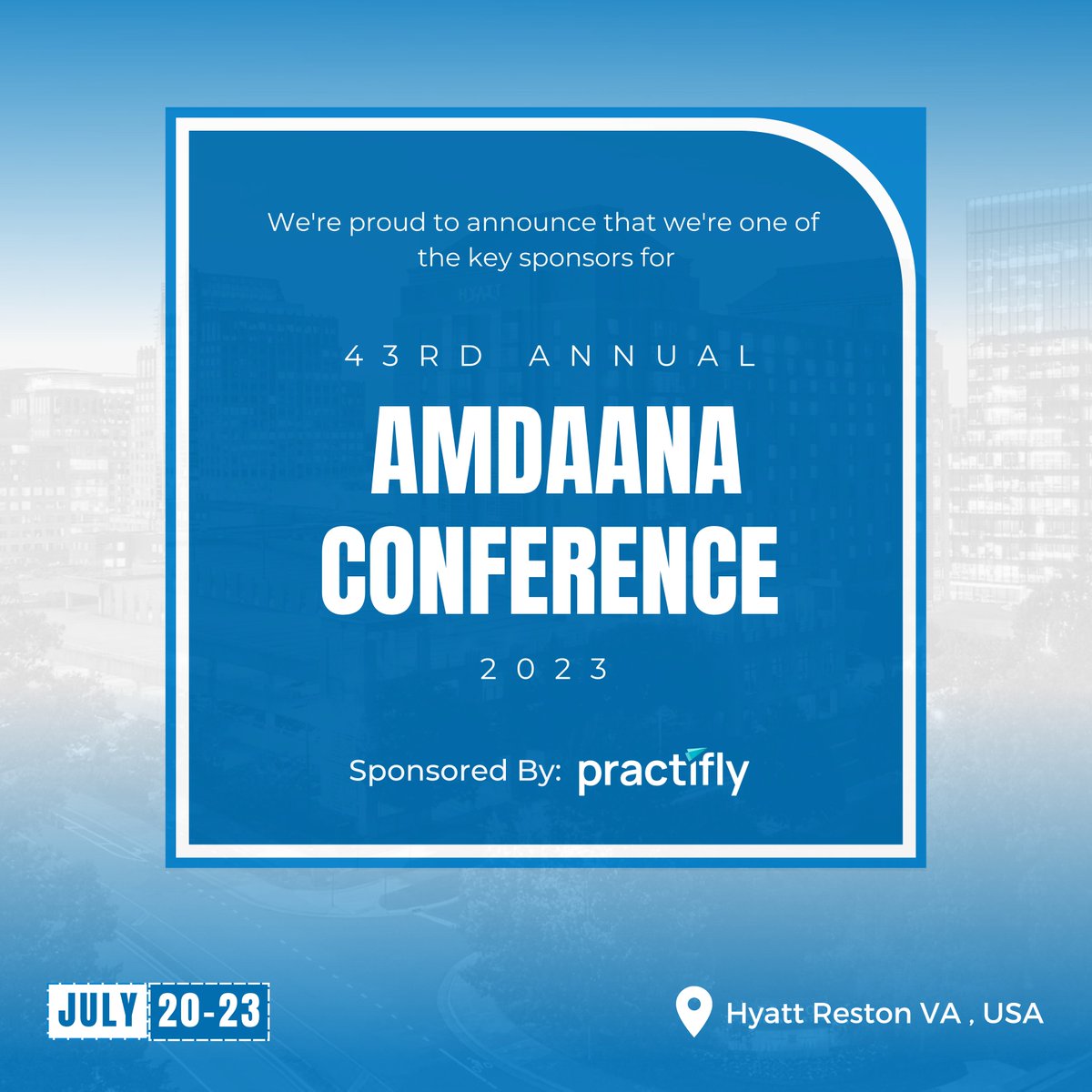 practifly's tweet photo. We're excited to be sponsoring the Annual AMDAANA Meeting this year. Stop by and engage with us to learn more about how we can help take your practice's online reputation management and digital marketing strategies to the next level!
#medicalconferences #amdaana #usa #practifly https://t.co/7L7HKuyw4E