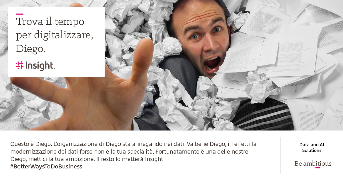 marcodho's tweet photo. Non fare la fine di Diego. Libera il potenziale dei tuoi dati con le nostre soluzioni di Artificial Intelligence. 
Mettici la tua ambizione, il resto lo metterà Insight.

https://t.co/zIMBucSzM2

#BetterWaysToDoBusiness https://t.co/gj9NZpnYNU