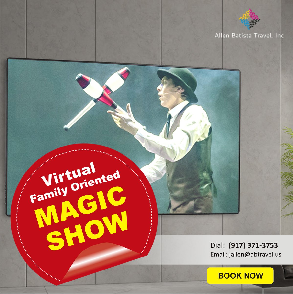 ABTravelUS's tweet image. Bring the magic home with our Virtual Family-Oriented Magic Show! Gather around the screen and embark on an enchanting journey filled with astonishing tricks, laughter, and interactive fun.
shorturl.at/BGLUW
#VirtualMagicShow #FamilyEntertainment #MagicalJourney