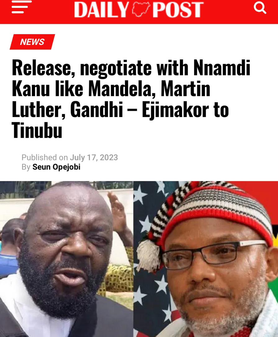 The release of Mazi Nnamdi should be a top national security priority. @HQNigerianArmy shouldn't be exhausted with battling crisis that could be settled with simple talks. Release and negotiate with Mazi Nnamdi Kanu. #FreeMaziNnamdiKanuNow