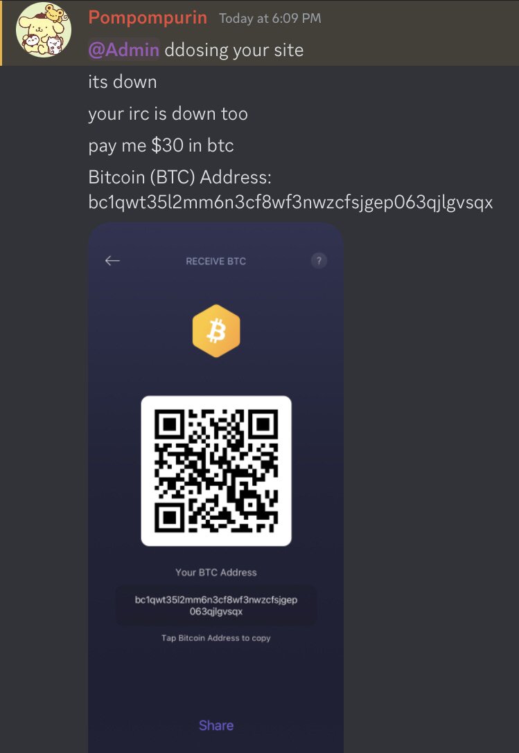 TransAdviceOrg's tweet photo. We would like to apologize for the 10 second lag on the network yesterday as some #breachforums #pompompurin wannabe fanboi feebly tried launching yet another attack. https://t.co/14gfL2Sn3H