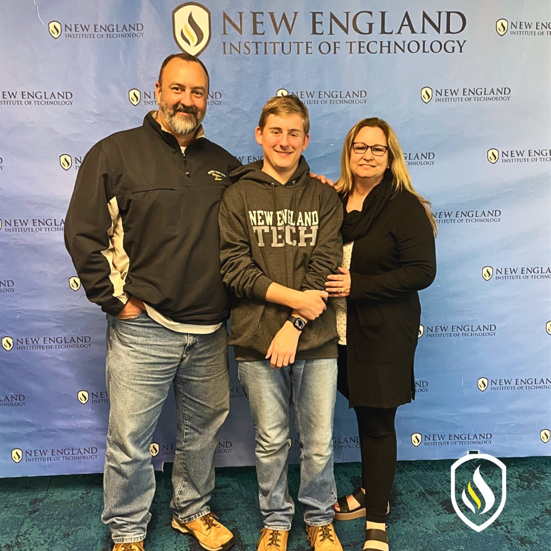NEInstituteTech's tweet photo. We have a little secret. Did you know that once you visit our Open House, you are hooked? It's happened more times than we can count. Congratulations and welcome to the #TechTiger family, Jacob! #neit #newenglandtech #college #careers #rhodeisland https://t.co/6fo0fSvu6U