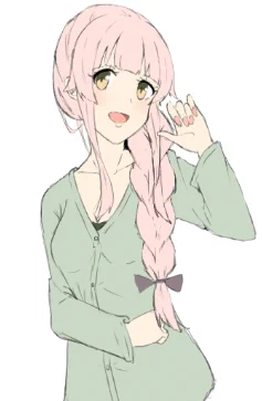 由良ヘアアレンジ2種 海色ヘアバンドと三つ編み  あと3パターンくらい考えて描きたい