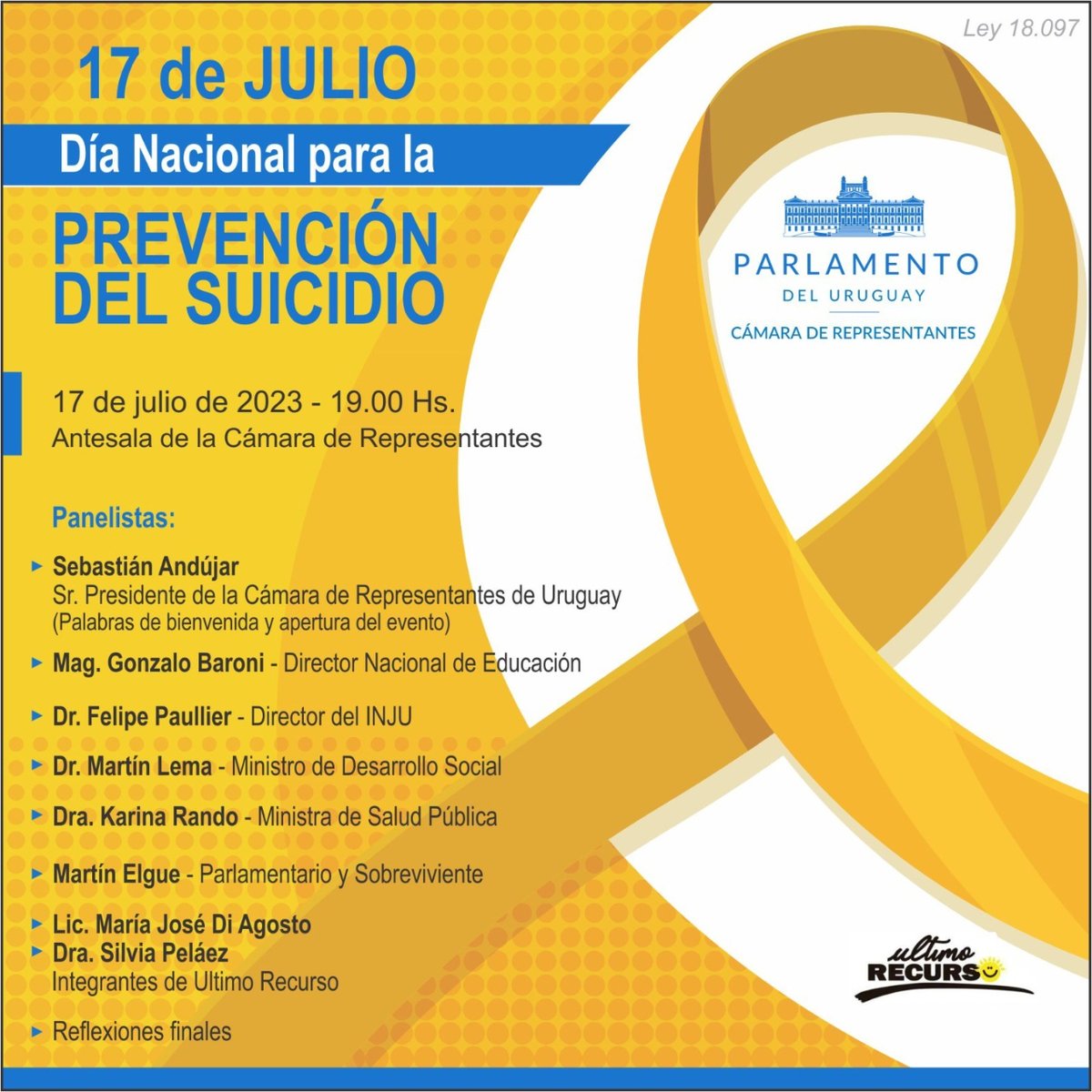 RSC1510's tweet photo. Cada 17 de julio, en Uruguay se conmemora el «Día Nacional para la Prevención del Suicidio» declarado por la Ley Nº 18097 del año 2007.

En 2022 ese número alcanzó un récord con 818 personas, 60 personas más que en 2021. El departamento con mayor registro fue Maldonado. https://t.co/jYmgOOoaKK