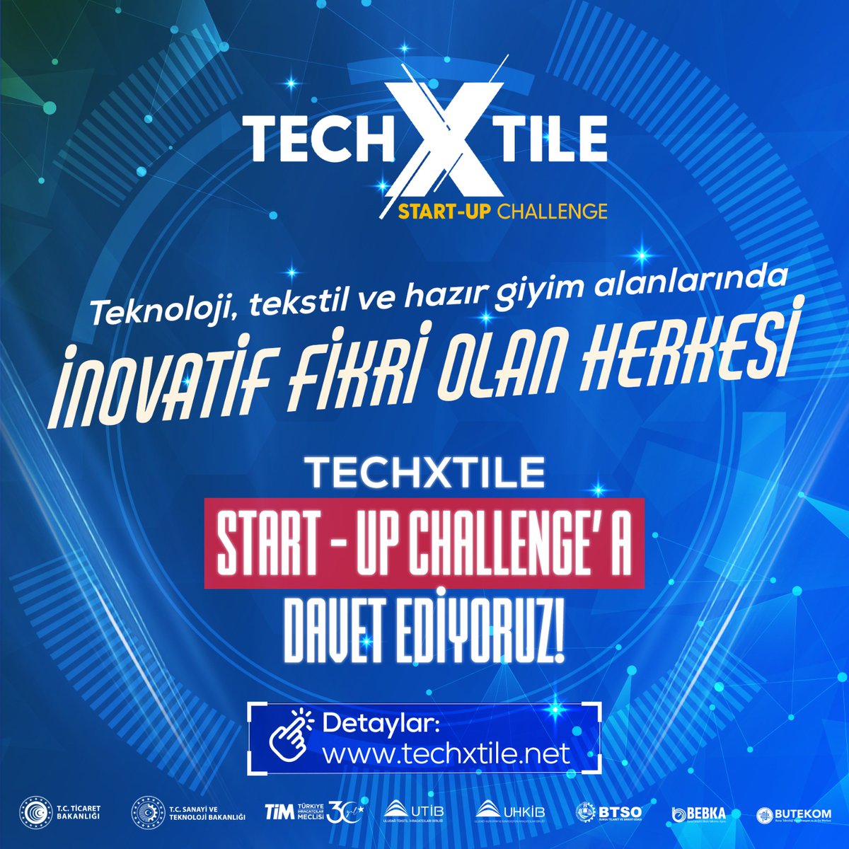 techxtile_'s tweet photo. Teknoloji, hazır giyim ve tekstil alanlarında iş fikrin varsa, TechXtile Start-Up Challenge tam sana göre! Hemen iş fikrinle birlikte web sitemiz üzerisinden başvurunu yap, yepyeni bir dünyanın kapılarını aç!
#techxtile #startupchallenge #tekstil #inovasyon #arge #tasarım https://t.co/LWVkIrHz8a