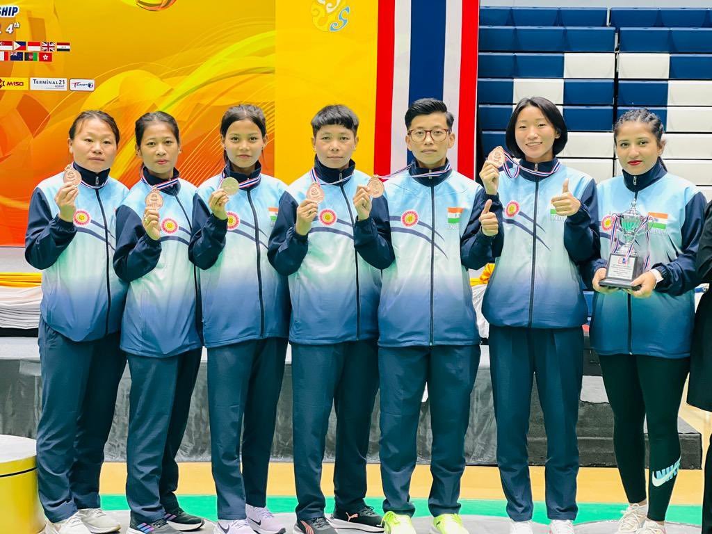 YanthungoPatton's tweet photo. Heartfelt congratulations to Team India for their commendable performance at the 36th King's Cup World Sepaktakraw Championship in Bangkok.

Also, a special acknowledgment to our Naga athletes: Jwensinle Kesen, Menenu Tsükrü, Akumtila, Sezovelu Dozo, and Seyiekhrieno Tepa for their stellar performances in the championship representing the nation. Their remarkable skills and dedication led them to secure six medals, making India and Nagaland proud.

These accomplishments not only inspire us but also contribute significantly to the sporting legacy of India and Nagaland.