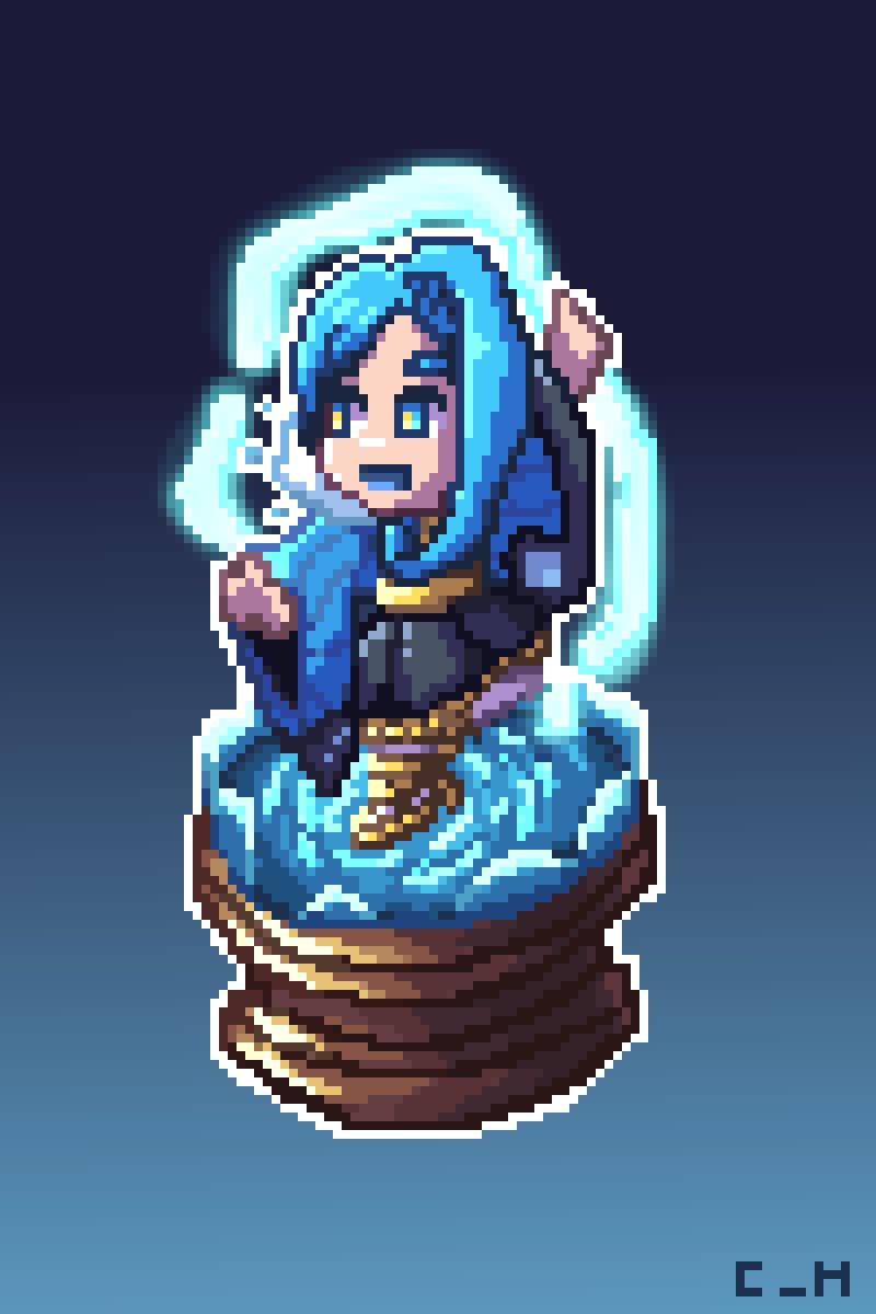 cyber_husky's tweet photo. today on artfight attacks: an attempt at pixeling one of @cinnamonspirits's bnhas in the style of octopath traveler https://t.co/ohes9bMCMN