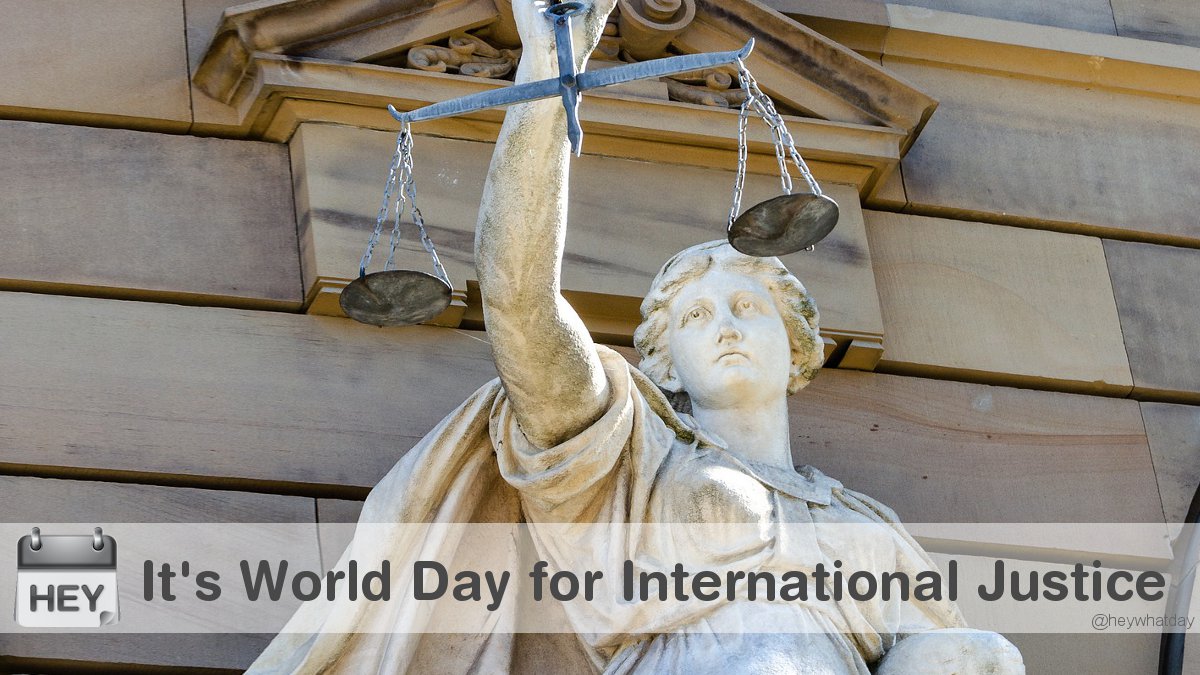 It's World Day for International Justice! 
#WorldDayForInternationalJustice #InternationalJusticeDay #Justice