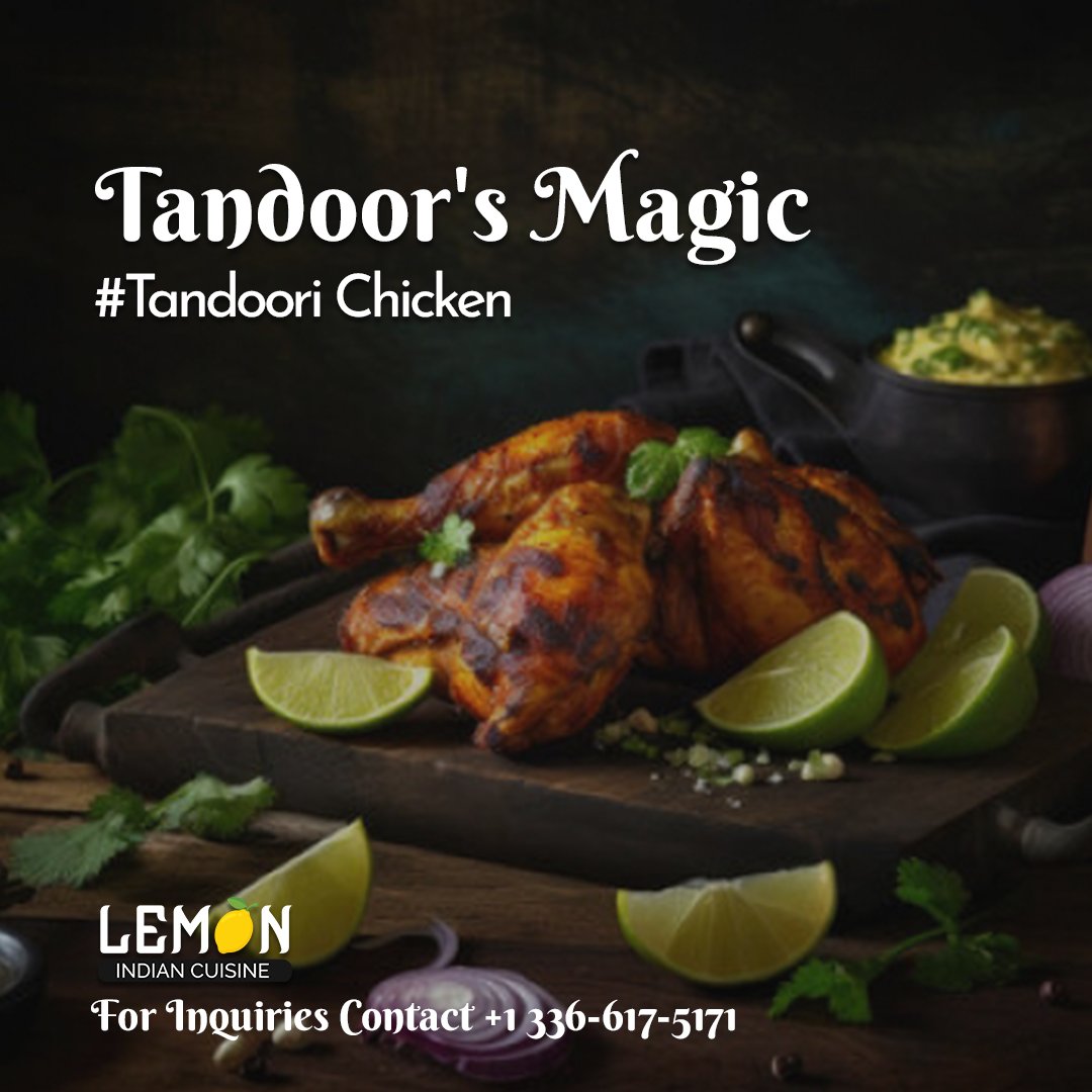 LemonIndianNC's tweet photo. A True Delight for Food Enthusiasts!😍 
Tandoori Chicken😋

#LemonIndianCuisine #TandooriChicken #GrilledGoodness #Foodie #IndianFood #GreensboroEats #FoodieFaves #NCRestaurants #FlavorfulDishes #AuthenticIndianCuisine #FoodExperience #TasteofIndia #northcarolina #MittiDiKhushbu https://t.co/BlCOVOKqhO