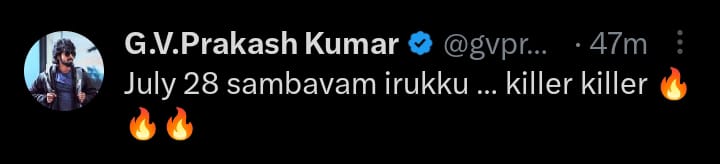 AnandKu30119082's tweet photo. Sambavamthuku Naanga Ready 🔥
Update kuduka neenga Ready ah...🙋  @SathyaJyothi  ?

 #CaptainMiller @dhanushkraja @ArunMatheswaran @gvprakash

@DirectorS_Shiva @B_RajaAIDFC @Chowdrey_ https://t.co/0KL3lP9iRa
