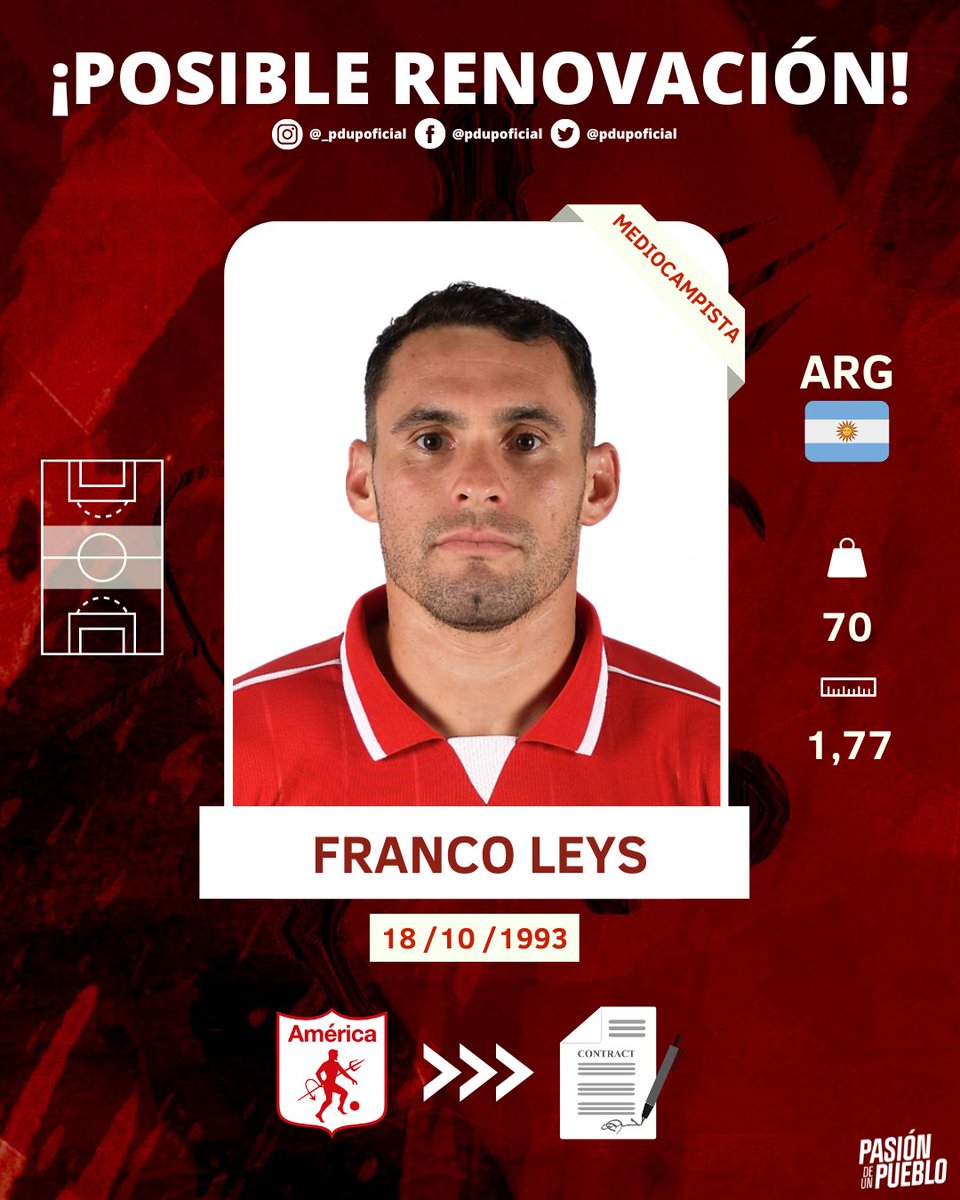 PduPOficial's tweet photo. 🚨 #ATENCIÓN 🚨 | 😍 ¡SE QUEDA EN #AMÉRICA! 🇦🇹
🤝🏻🇦🇷 #AméricadeCali acordó la compra del pase de Franco #LEYS, que estaba en calidad de cedido hasta fin de año.
🔜✒️ En las próximas semanas Franco firmará hasta diciembre del 2️⃣0️⃣2️⃣6️⃣.
#PasióndeunPueblo https://t.co/VmIW5uYGb2