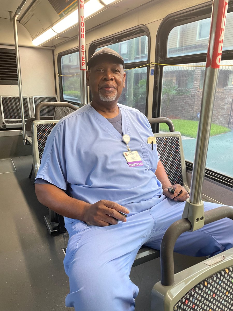 ChathamTransit's tweet photo. The 11 Candler is BACK!

CAT's CEO, COO, ATU President, and COMMS team hopped on board to ride the first run of the 11 this morning. We also met Terry Light (L) and Billy Savage (R), two riders who have been riding CAT for over a decade.

#CATCHACAT #CATPROUD https://t.co/cLdBILMyJl