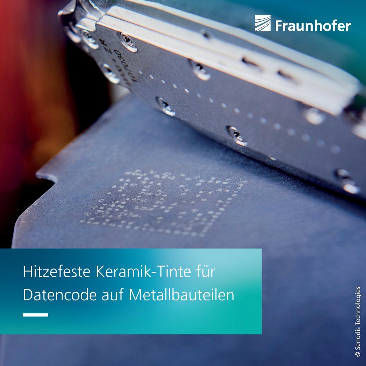Fraunhofer's tweet photo. Hitzefeste #Keramik-Tinte, entwickelt vom #FraunhoferIKTS, ermöglicht #Kennzeichnung von Bauteilen. Unter einem Code können Herstellungsdaten hinterlegt werden, was die Produktion effizienter & ressourcenschonender macht. 👉https://t.co/2osH4XuDu8
#WeKnowHow #WeKnowSolutions https://t.co/s71KaQmnVK
