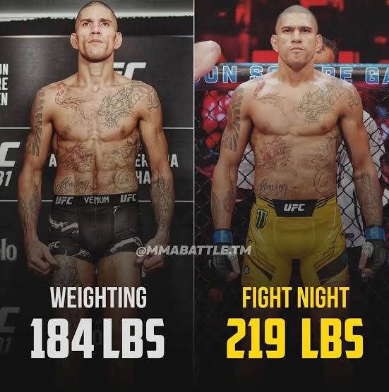 RT @pratikanilraut2: #ufc #UFC291 now he is 235 pound Alex would be 228 on fight night https://t.co/n2QNh2lfal