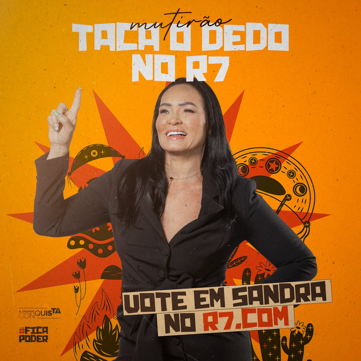 Sandramelquiade's tweet photo. 🚨💪🏻 MUTIRÃO TACA O DEDO NO R7 🚨💪🏻
🎯 A cada 10 votos, comente um emoji ou uma LETRA.
⏰ MUTIRÃO ENCERRA DE 12h.
🚨 O voto é PARA FICAR, então vote em SANDRA.
➡️ https://t.co/MP74R1bijk
#TeamPoder #AGrandeConquista https://t.co/WFNNoiNxer