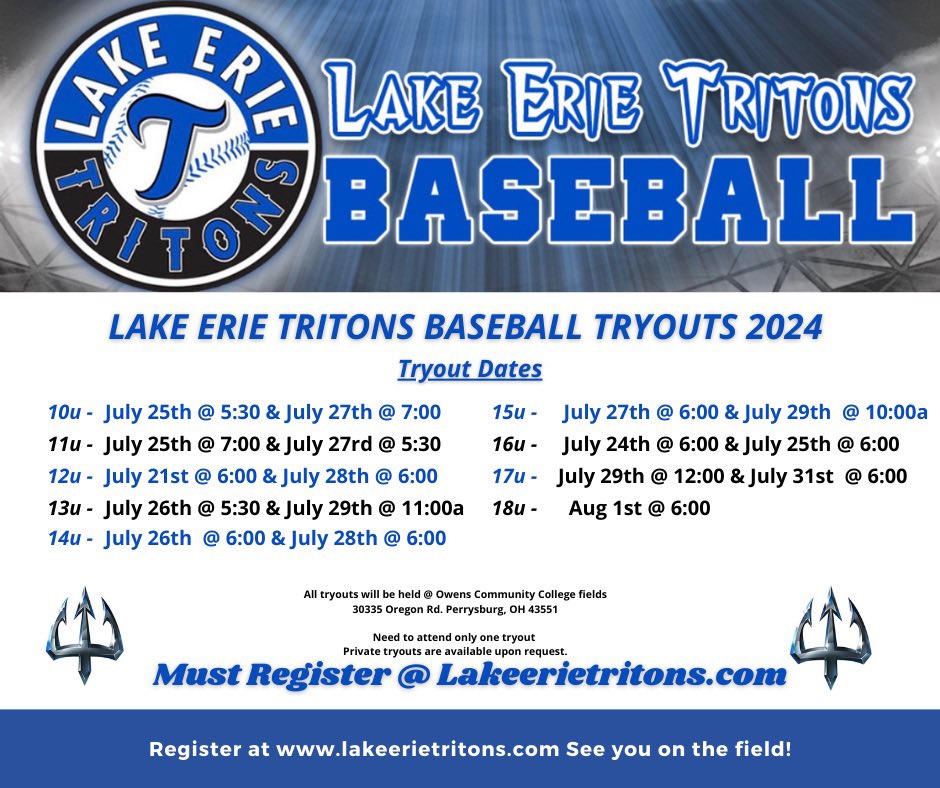 Register Today @ Lakeerieteitons.com great coaches, facilities with winter workouts. See you there!!!