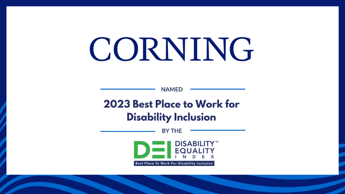 Disability inclusion drives innovation. Corning values all talent and we’re proud to have earned a top score on the #DisabilityEqualityIndex by @DisabilityIN! Learn more about this award: ms.spr.ly/6010gNqAY