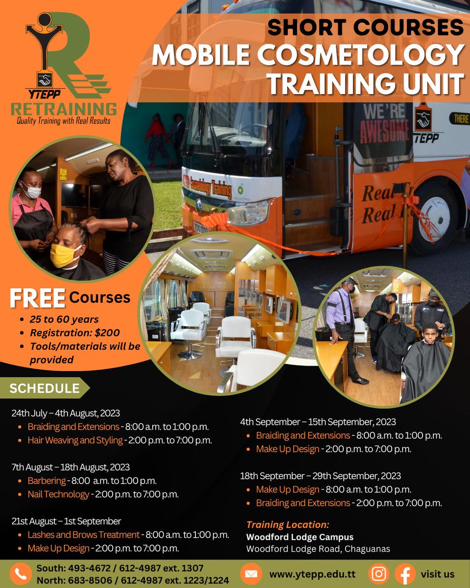 MoEduTT's tweet photo. FREE COURSES! APPLY NOW!
https://t.co/TLItMkKOK2 https://t.co/0HXItB4sPe