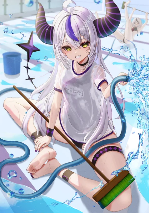 プール掃除総帥 #laplus_artdesu