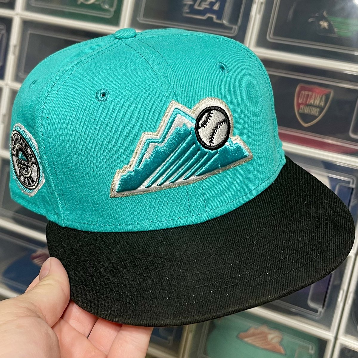 Interstate19's tweet image. Fitted of the Day: Colorado @Rockies alternate mountains logo from @proimagesports. The Expansion Swap cap imagines what the Rockies look like in Florida Marlins colors and I’m here for it!