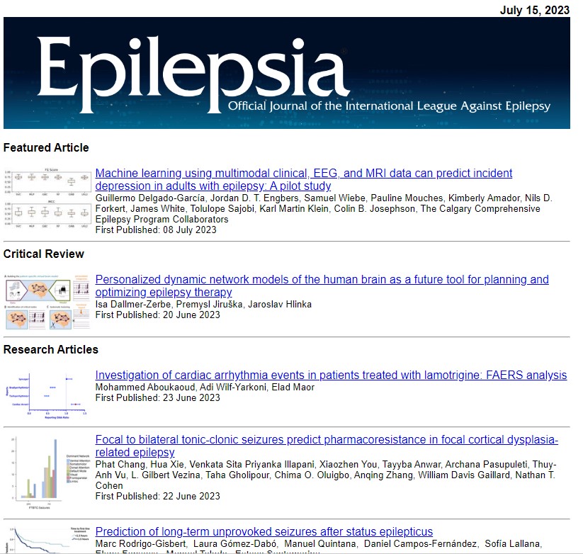 EPILEPSIA - New Articles - July 15, 2023
https://t.co/ruaNaXgxBU
#epilepsy #epilepsyresearch #ILAE @IlaeWeb @epilepsiajourn @WileyNeuro https://t.co/nVJuk6SHIS