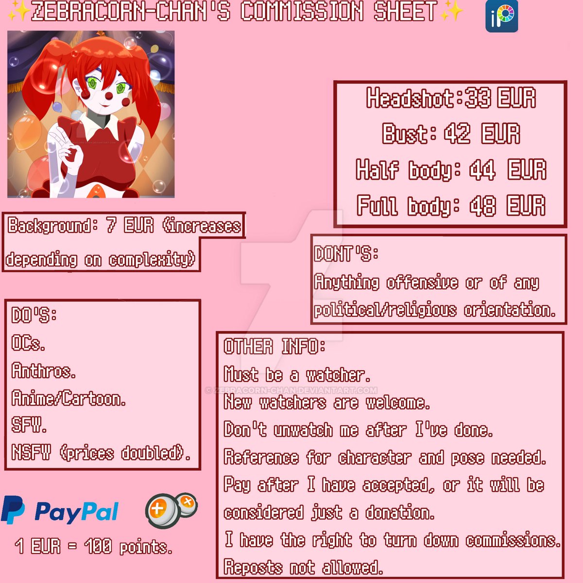 Zebracorn_chan's tweet photo. I am a self taught 2D and 3D artist, I started studying online since 2015 and my main styles are manga, cartoon and pixel. I am open for commissions to recreate any character in my styles!

You can contact me on DMs if interested! https://t.co/QhXxlDY0oA