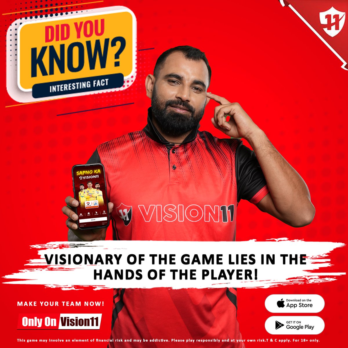 Vision11ofc's tweet photo. The stakes are high when you hold a visionary!ππ₯
So, players, get your game on!π’πͺπͺ
Now is the time to play on @Vision11ofc app!π²
.
.
.
.
#Vision11 #Vision11official #VisionaryMinds #Visionary #SapnoKaVision #IskiJhalakSabseAlag #Fantasycricket #FantasySportsApp https://t.co/bw5aoR4lob