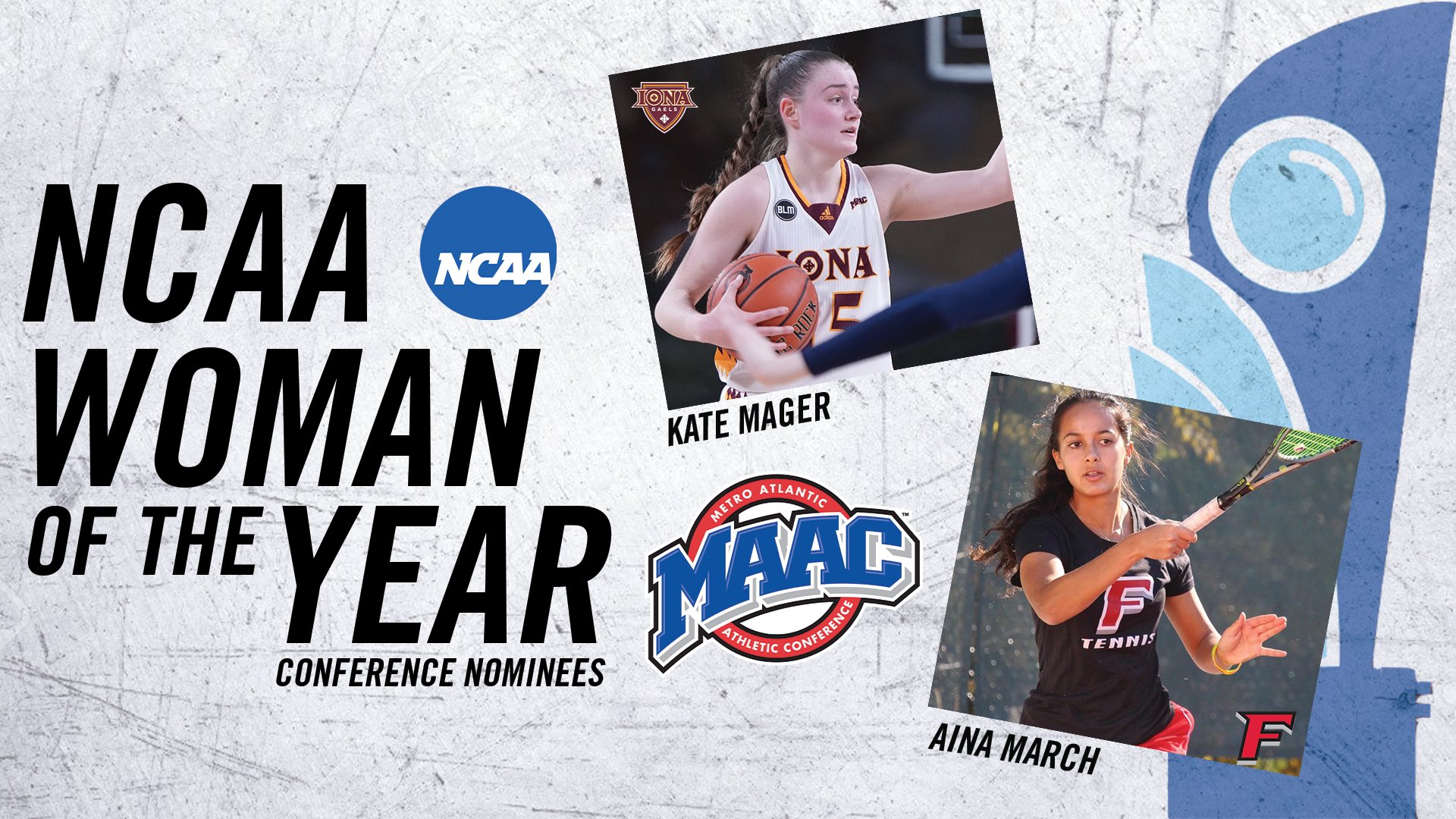 MAACSports on Twitter "Fairfield’s Aina March and Iona’s Kate Mager