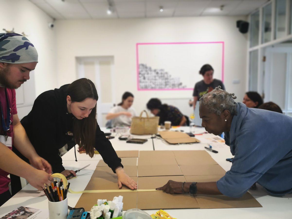 NJMIdeas's tweet photo. Huge thank you to everyone who made MIY on Friday such an epic one! A board game was prototyped with artist Michelle Reader, inspired by 'Ingenuity' exhibition with its brilliant historic with their gentle use of found and rudimental materials.
#MIYworkshop
#LetsCreate https://t.co/PCls8OMn5h
