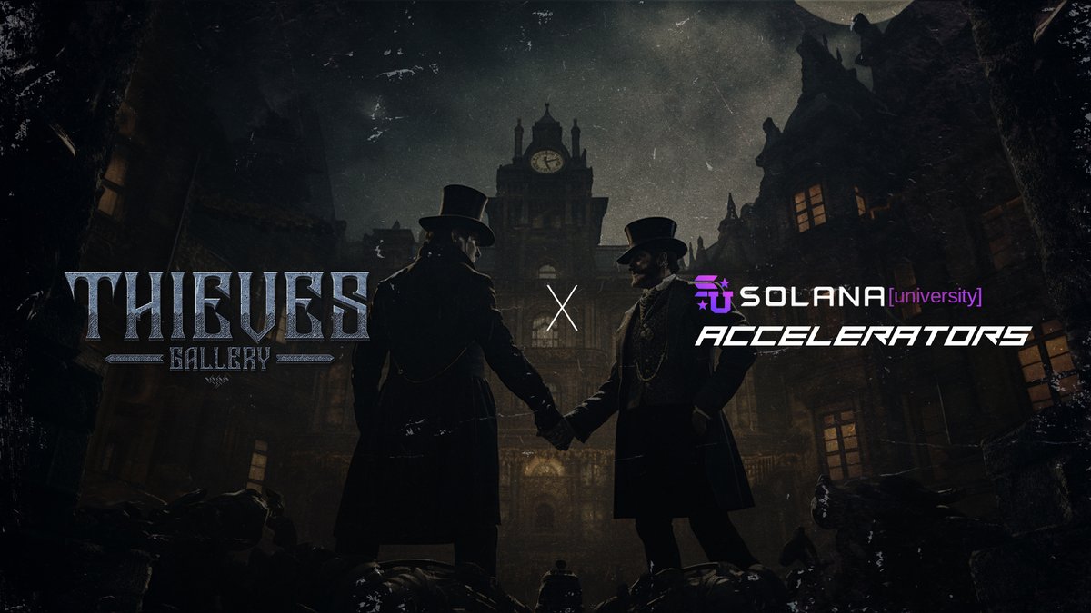 Unlocking a World of Possibilities! 🗝️🚪

Hold your breath as we introduce our revolutionary partnership with <a href="/SolanaUni/">Solana University</a>!

Together, we'll bring fresh energy and new possibilities to #web3 and #gaming. Stay tuned for amazing things to come!

#Web3Gaming #ThievesGallery #NFTs
