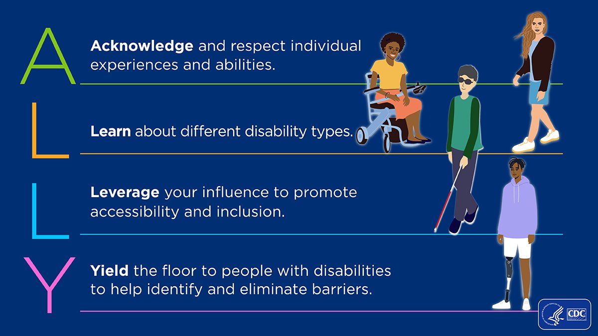 To celebrate #DisabilityPrideMonth, our team encourages you to become a Disability ALLY to promote inclusion for all in your community! How are you a #DisabilityALLY?