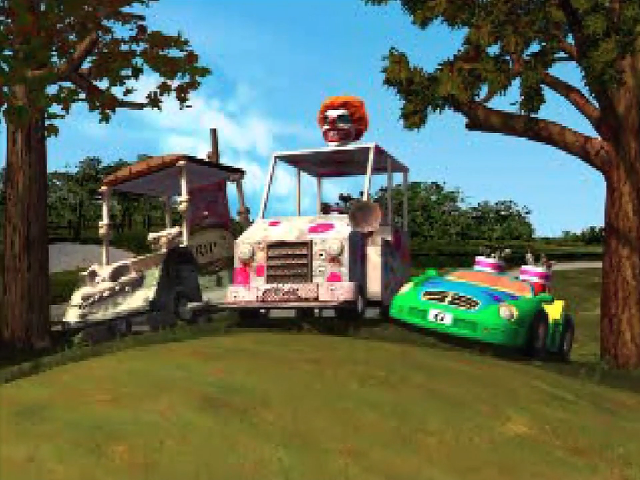 I like the golf carts that Sir Daniel Fortesque, Sweet Tooth, and Gex had in Hot Shots Golf 2. :)

#HotShotsGolf #EverybodysGolf #TwistedMetal #MediEvil #GEX