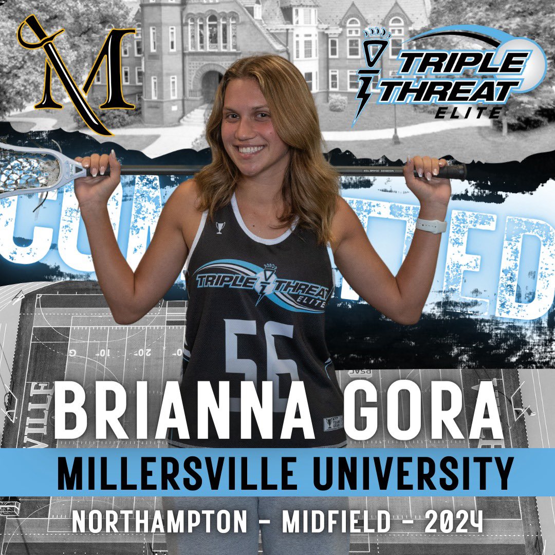 Triple Threat Elite Lacrosse (@tripthreatelite) on Twitter photo Congratulations to TTE 2024 Brianna Gora on her commitment to Millersville University #ncaabound 🎉 <a href="/toplaxrecruits/">TOP_LAX_RECRUITS</a> Congratulations to TTE 2024 Brianna Gora on her commitment to Millersville University #ncaabound 🎉 <a href="/toplaxrecruits/">TOP_LAX_RECRUITS</a>