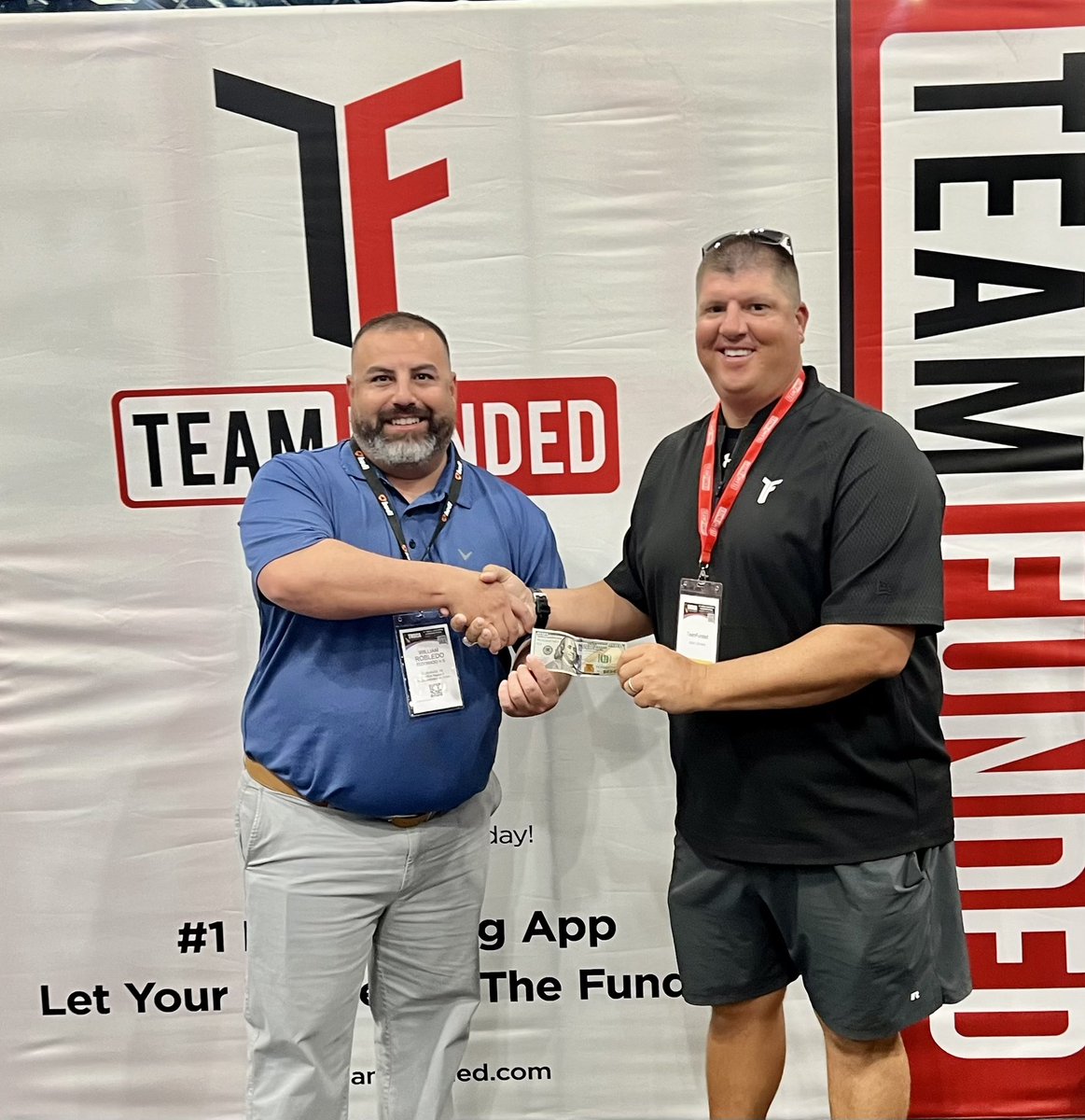 JasonSchniers's tweet photo. Congrats to Coach Will Robledo Eldorado HS. Winner of a @Team_Funded cash drawing @THSCAcoaches coaching school Houston 2023. https://t.co/NM1RQxpPxh